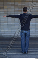 Whole Body Man T poses White Casual Slim Standing Street photo references